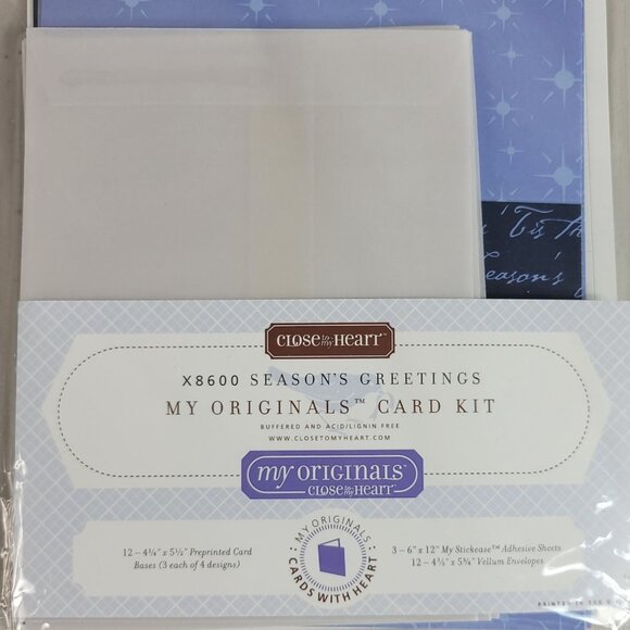 Close to My Heart My Originals Card Kit Season's Greetings X8600 Holiday NEW - Picture 2 of 8